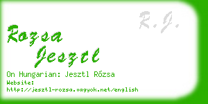 rozsa jesztl business card
